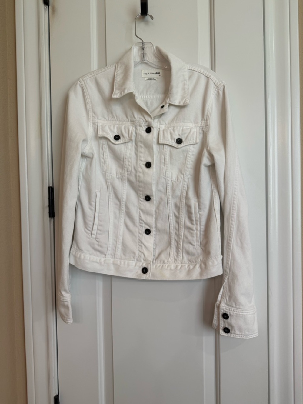 rag & bone White Denim Jacket